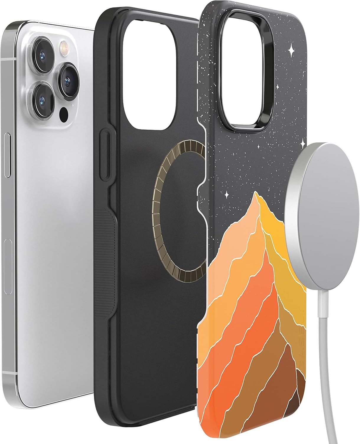 Casely iPhone 14 Pro Max Case | Night Skies | Mountain Starlight | Bold Protective Design | Compatible with MagSafe