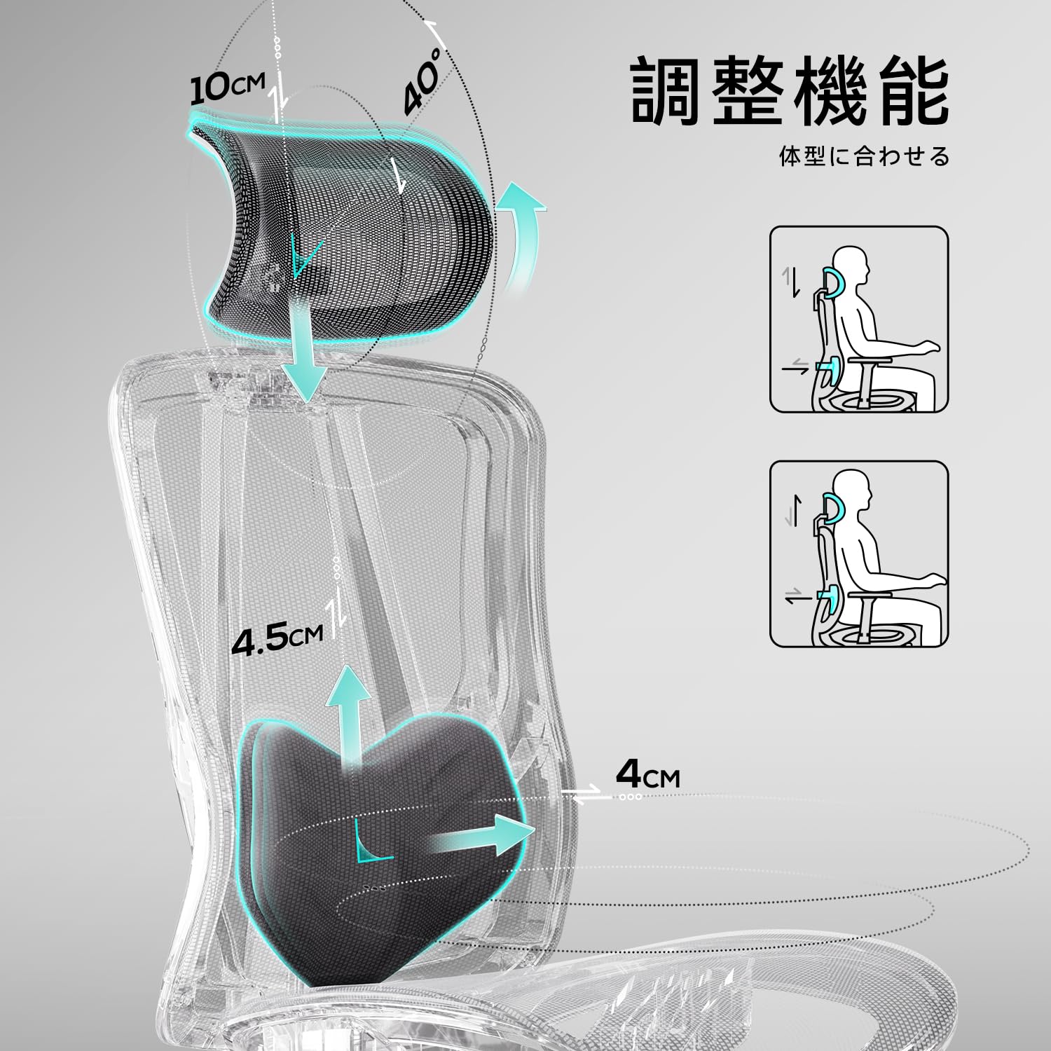 Hbada デスクチェア P7サムネイル4