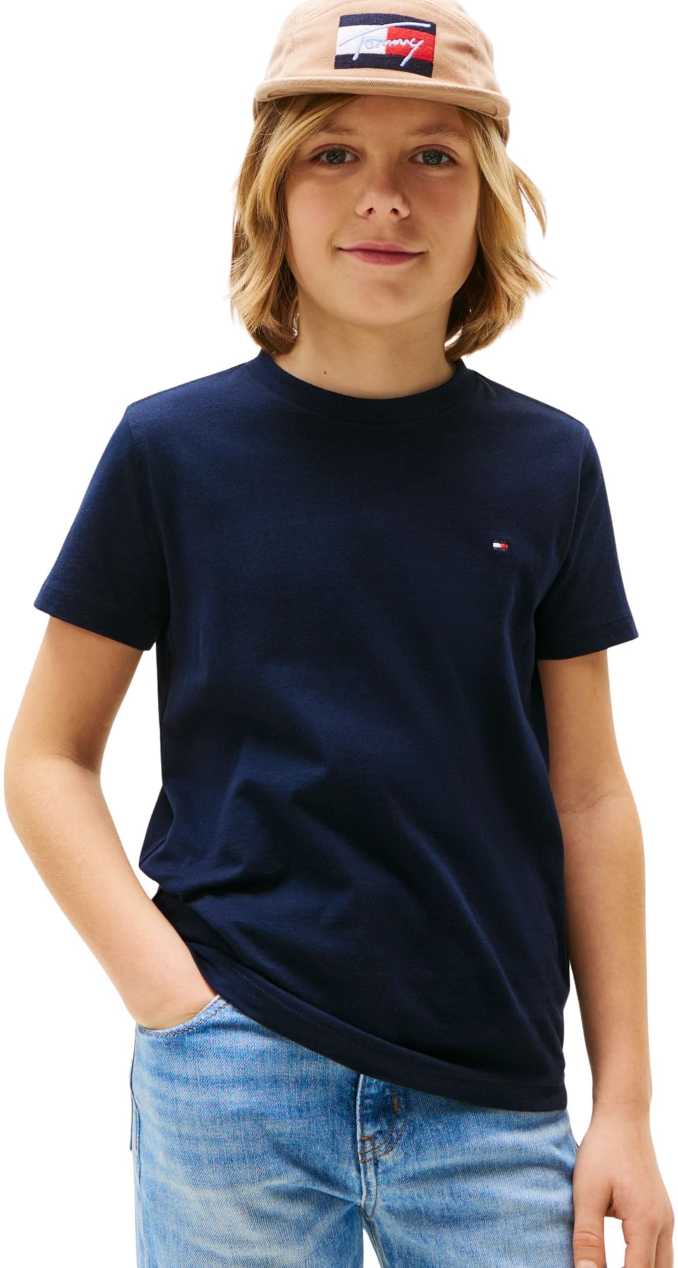 Tommy Hilfiger Boy's Essential Cotton Reg Fit Tee Ss Kb0kb06879 Other Tops