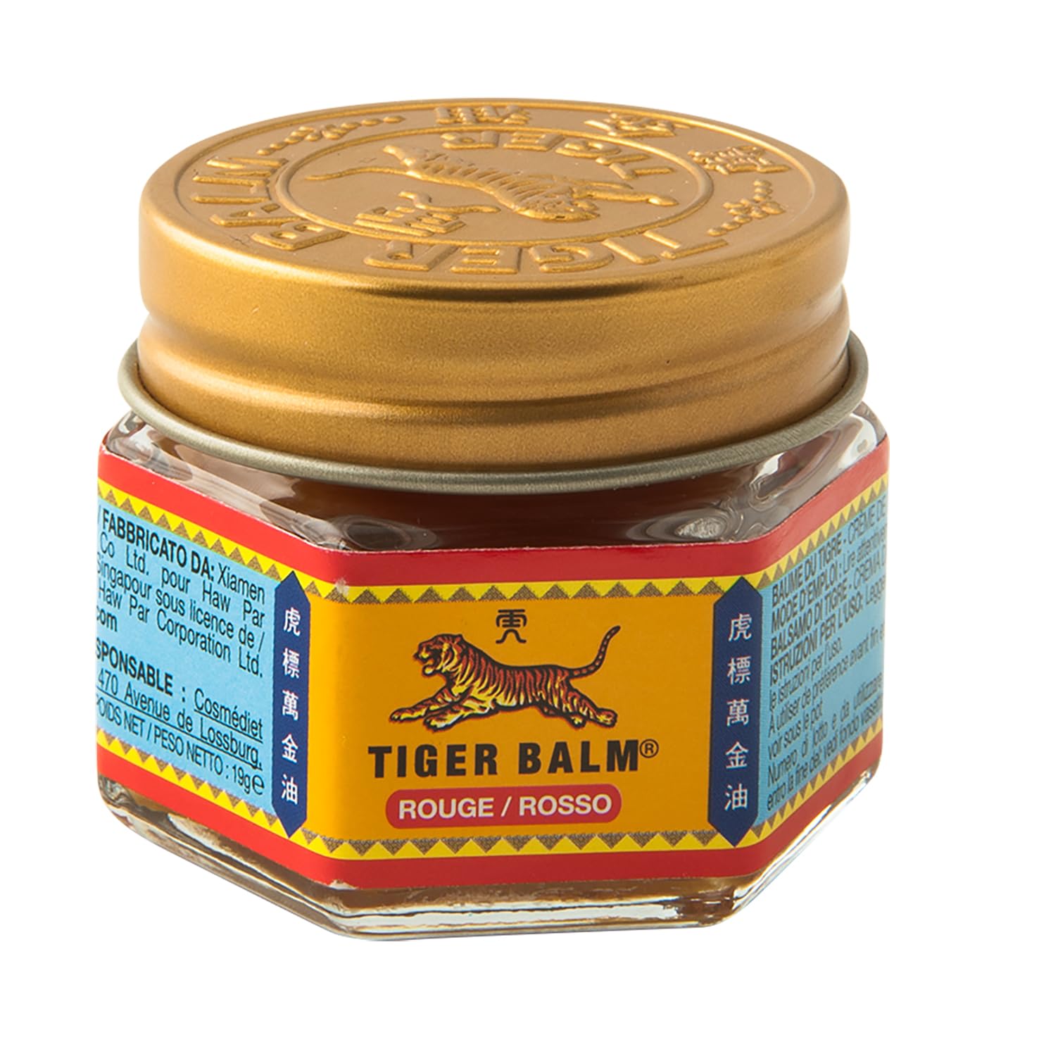 Tiger Balm - Balsamo di Tigre Rosso a Effetto Riscaldante - Contiene Canfora e Mentolo - Per Sportivi, prima dello Sforzo Fisico e contro lo Stress quotidiano - 19 g