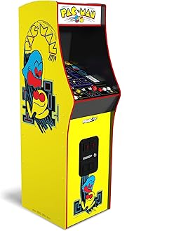 Arcade1Up PAC-MAN Deluxe Arcade Machine, built for your home, with 5-foot-tall full-size stand-up cabinet, 14 classic games, and 17-inch screen