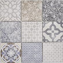 Jasba Mosaic Ceramic Multi-Coloured Matt Retro Look Wall Floor Indoor Outdoor Living Room Kitchen Bathroom Shower Pool