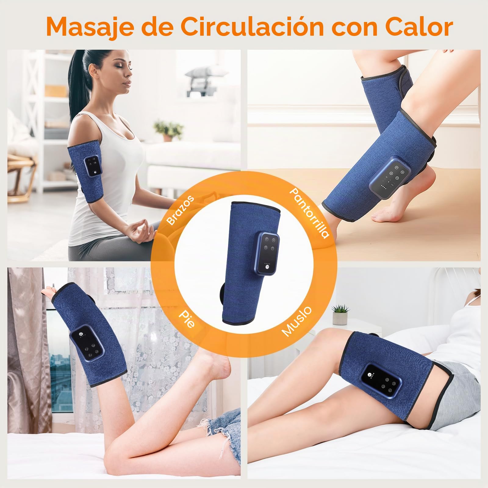 Masajeador inalámbrico de pantorrillas y piernas, masaje post-entrenamiento con 3 modos e 3 intensidades: regalo para deportistas y familias(1)