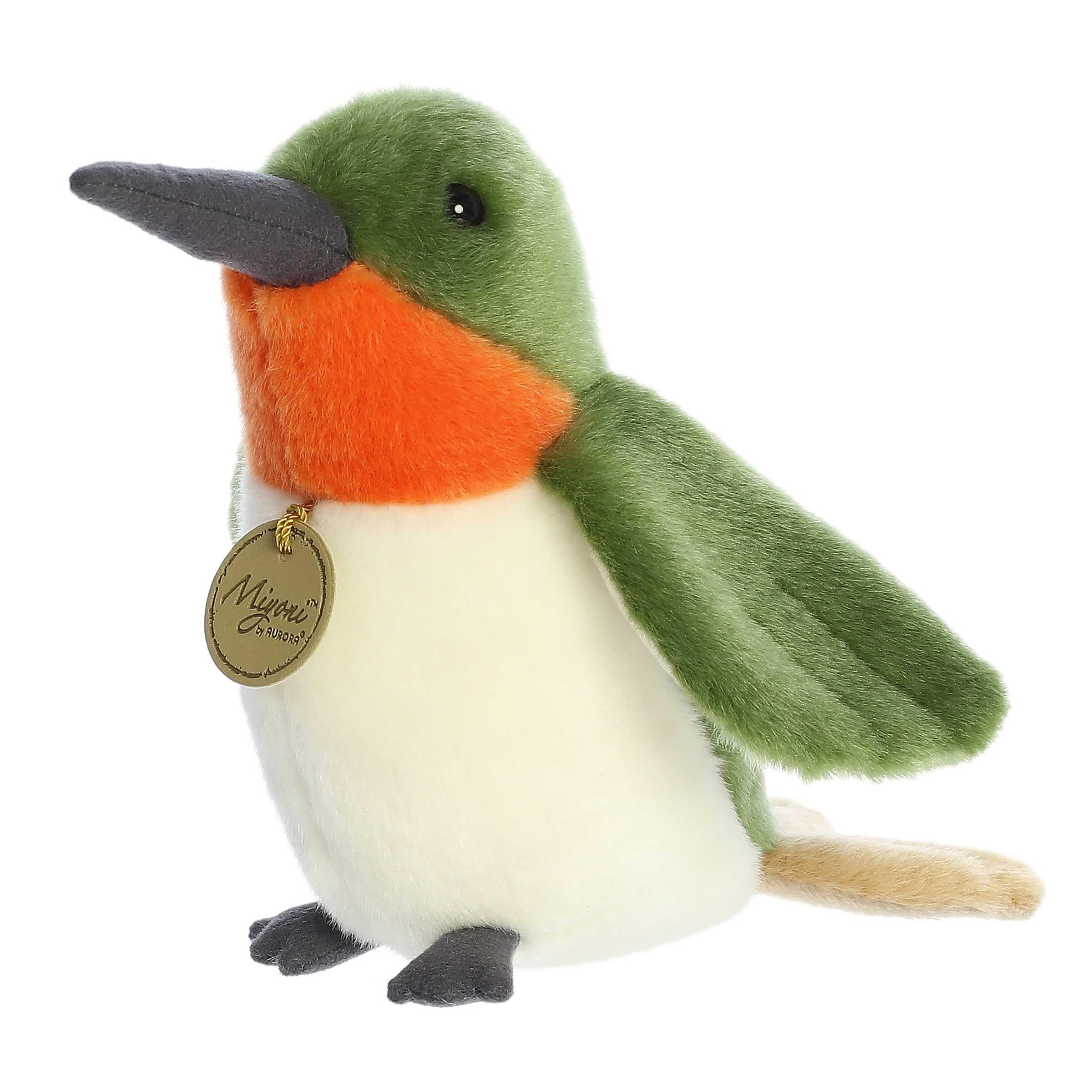 Aurora(r) Adorable Miyoni(r) Ruby-Throated Hummingbird Stuffed Animal - Lifelike Detail - Cherished Companionship - Green 9 Inches - Image 6