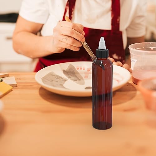 Miniatura 3 de Botellas aplicadoras con tapa giratoria, 8 onzas, botellas de plástico vacías para apretar, boquilla negra, sin BPA, PET, recargable, boquilla de