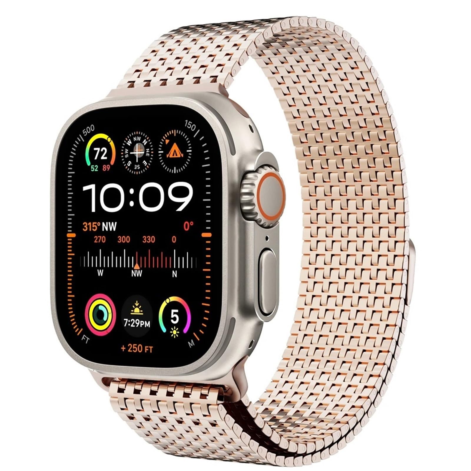 Bracelet de fermoir magnétique en acier inoxydable à boucle en maille pour Apple Watch BAND Ultra 2 49MM série 10/9/8/7/6/SE/5/4/3/2 38/40/41MM 42/44/45/49mm S10 42MM 46MM Sangle