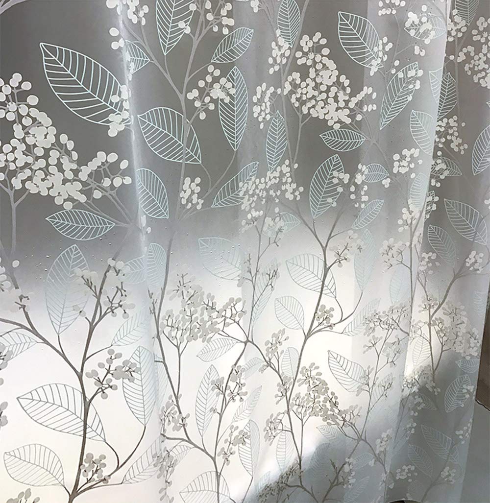 Shower Curtain Rideau de Douche imperméable, Rideau de Salle de Bains EVA résistant à la moisissure Rideaux de séparation Transparents avec Crochets Anneaux