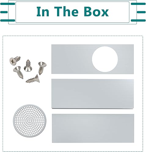 Miniatura 8 de Daisypower Kit de ventana de aire acondicionado portátil, paneles de sellado ajustables para manguera de CA portátil con 5 pulgadas de diámetro, kit