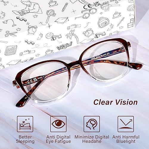 Miniatura 4 de Lentes de bloqueo de luz azul, para lectura de computadorajuegosTVteléfonos para mujer