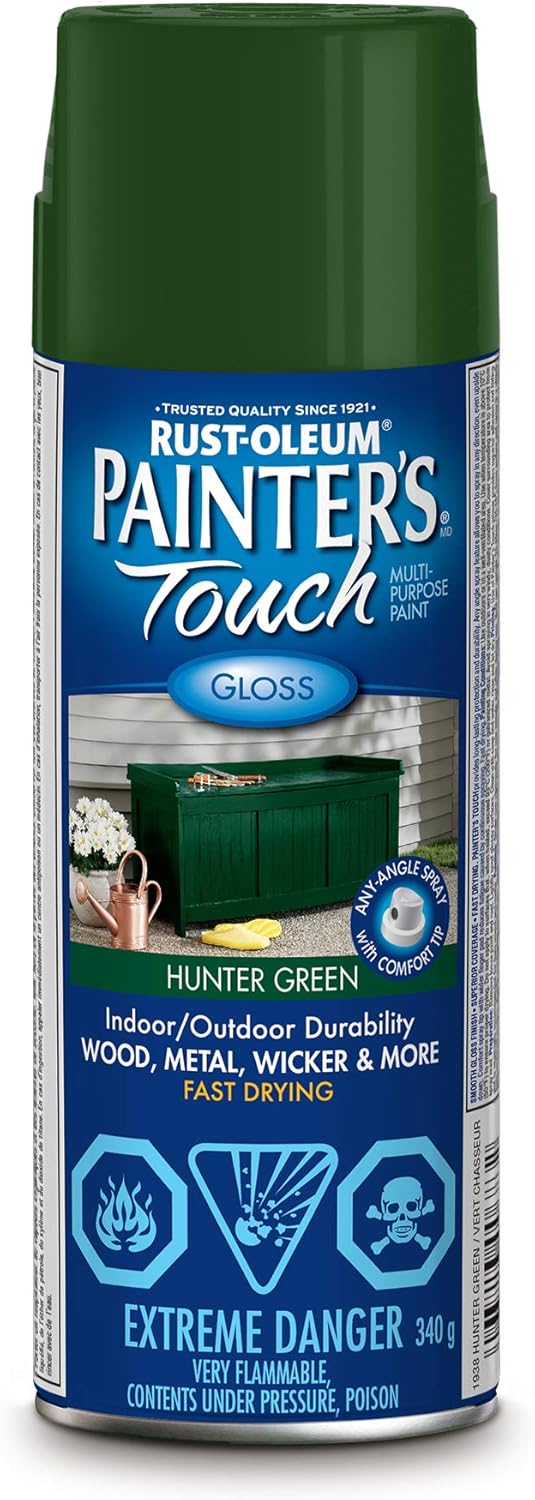 Painter's Touch Spray Paint in Hunter Green, 340g, Spray Paint Amazon