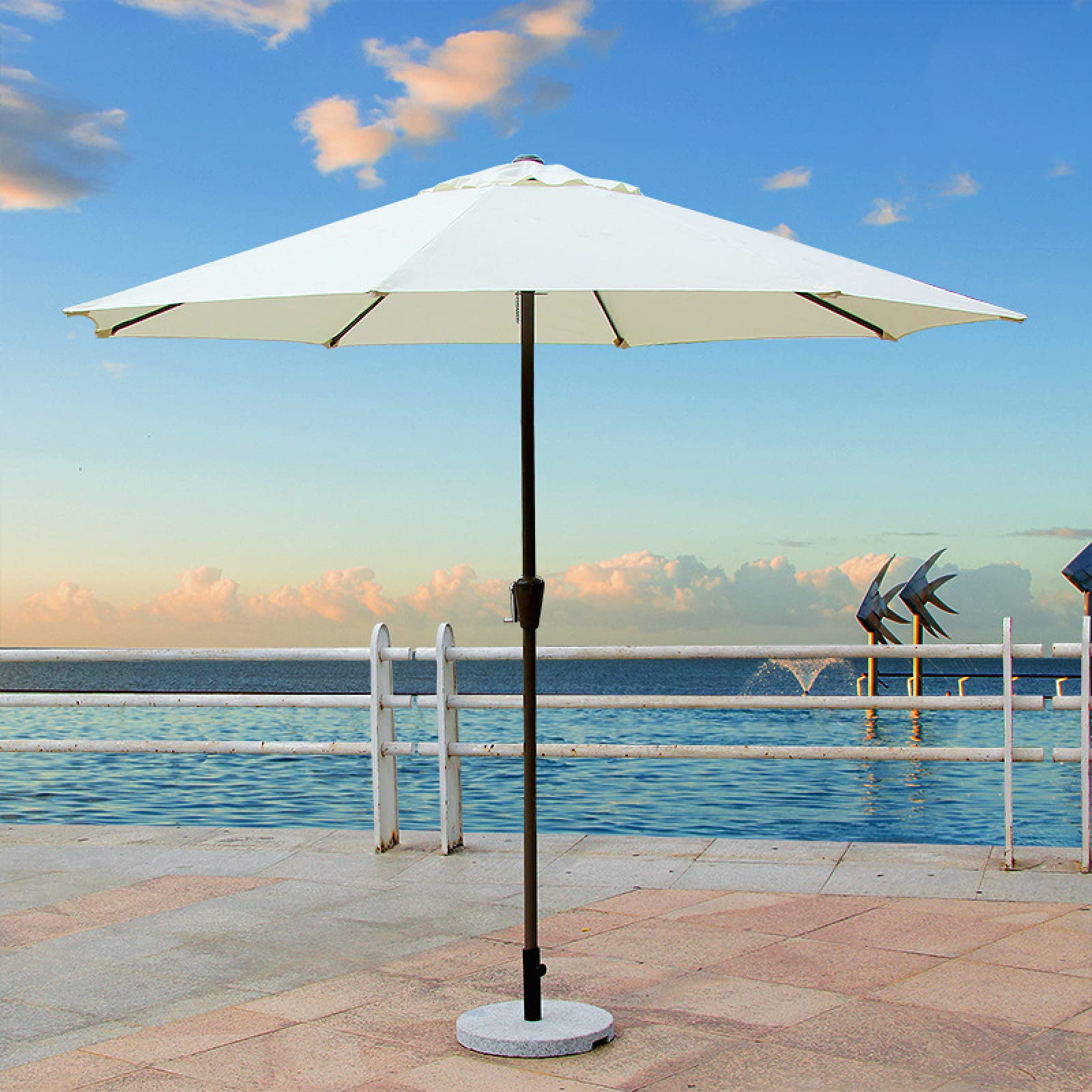 WDSOPK Patio Umbrella,Outdoor Table Umbrella,Patio Umbrella Outdoor Table Umbrella, For Garden, Lawn, Market, Pool, Deck, Backyard,Blue-3 * 3m(White-3 * 3m)