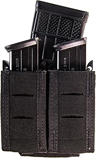 High Speed Gear - Duty Double Pistol Taco MOLLE Mag Pouch, Police Gear & Military Gear, Tactical Magazine Pouch for Professionals (Black)
