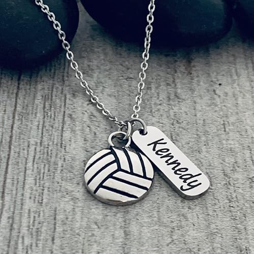 Miniatura 6 de Personalized Engraved Volleyball Charm Necklace, Custom Girls Volleyball Jewelry, Volleyball Gifts for Volleyball Players