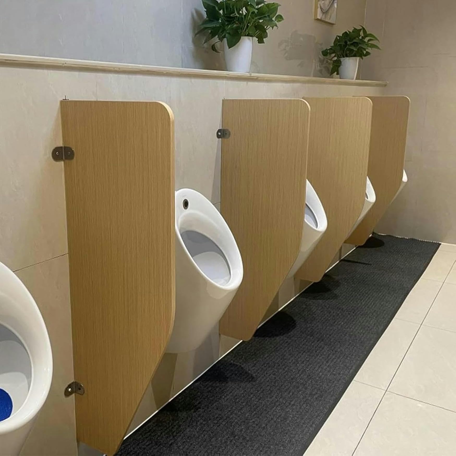 Partition pour les toilettes de pa pa : écran d'intimité bois pour restaurant
