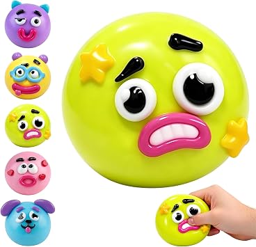 New Dog Face Swap Squishy Cute Slow Rise Relaxing Sensory Fidget Relief for Adults Anxiety Relief, Portable Desktop Decompression Stress Squeeze Ball E#