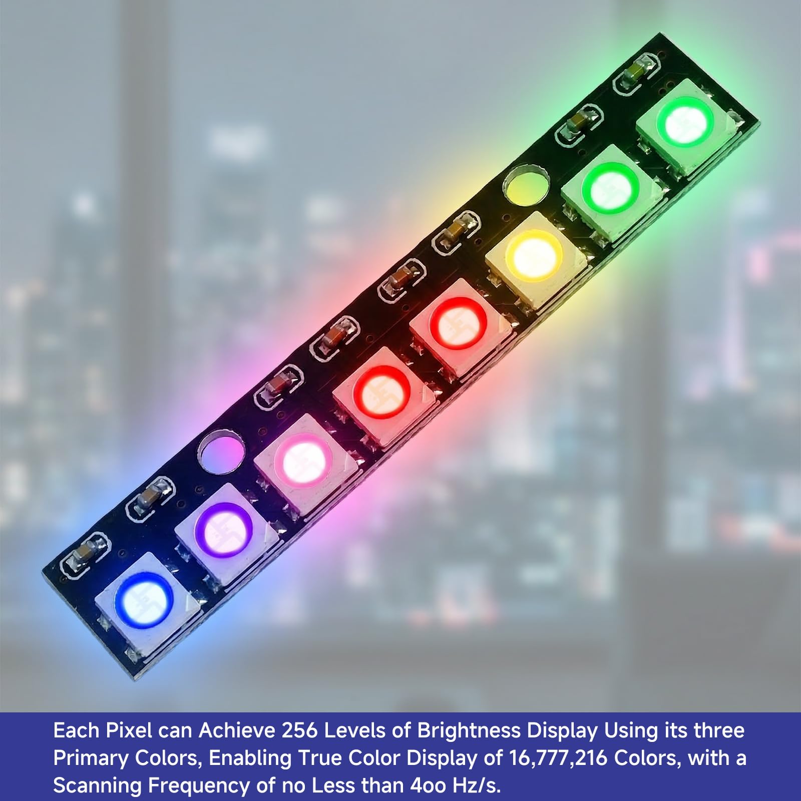 HENGBIRD 10 Pezzi 8 Bit WS2812 Modulo LED RGB Scheda di Sviluppo con Driver Integrato WS2812 5050 RGB 8-Bit Striscia di 8 LED, 5V Programmabile per Arduino Raspberry Pi ESP32