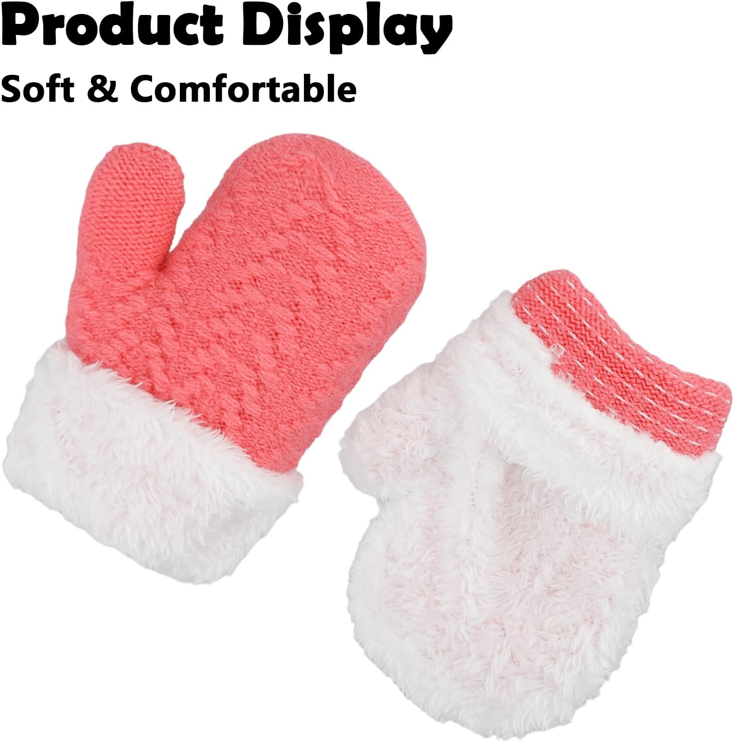 FGSS Kids Winter Knit-Mittens Toddler Warm Thick Fleece Gloves Cold Weather Soft Stretch Mittens for Boy Girls (2-6Yrs) - Image 5