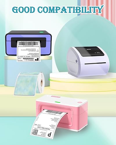 Miniatura 3 de Itari Etiquetas adhesivas térmicas cuadradas de 2 pulgadas, etiquetas térmicas directas autoadhesivas, etiquetas adhesivas multiusos para diseño de