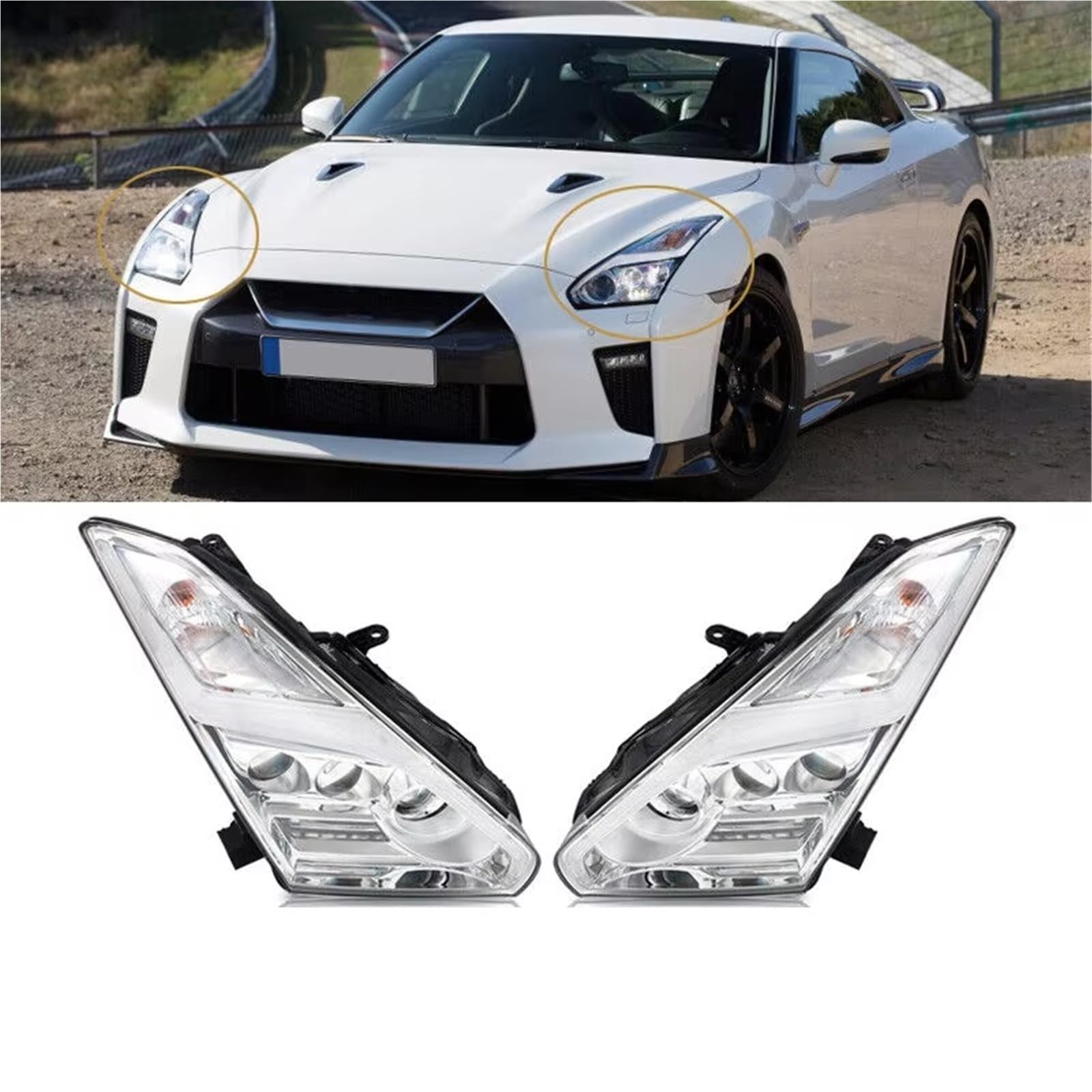 Amazon | 自動車用ヘッドライトアセンブリ Compatible With For R35