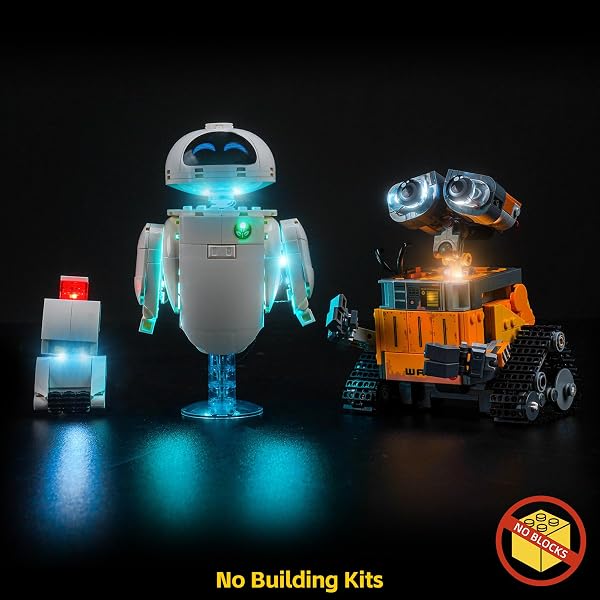 BrickBling Ensemble d'éclairage LED compatible avec Lego 43279 WALL-E et EVE (aucun modèle), ensemble d'éclairage décoratif compatible avec les jouets créatifs Lego WALL-E et EVE - 2