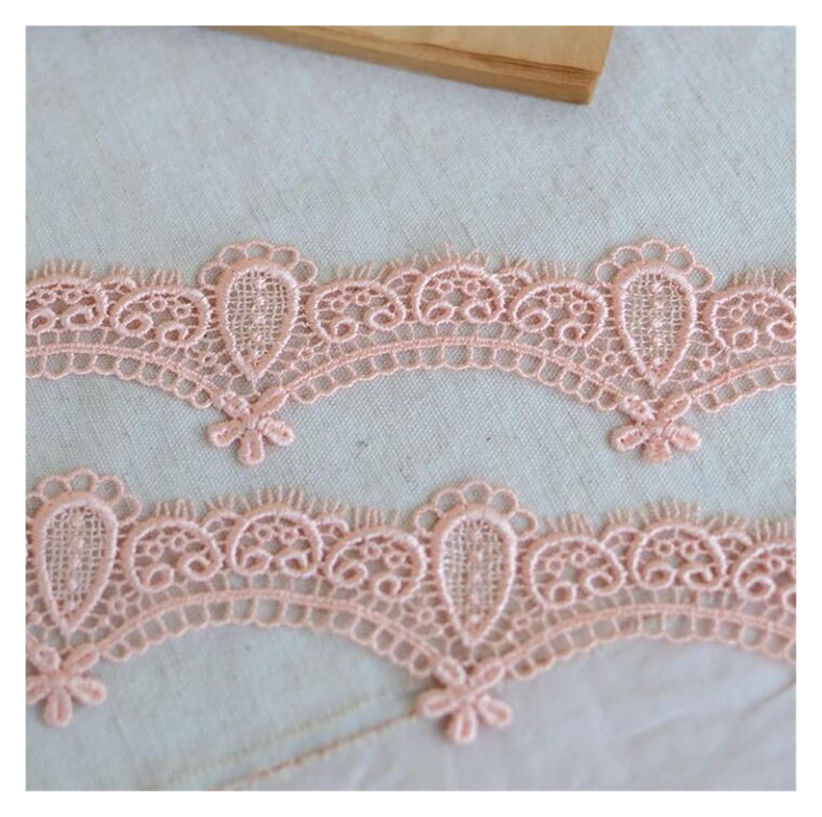 Matériel de patchwork en dentelle rose haut de gamme SD802 largeur 5.5cm pour styliste