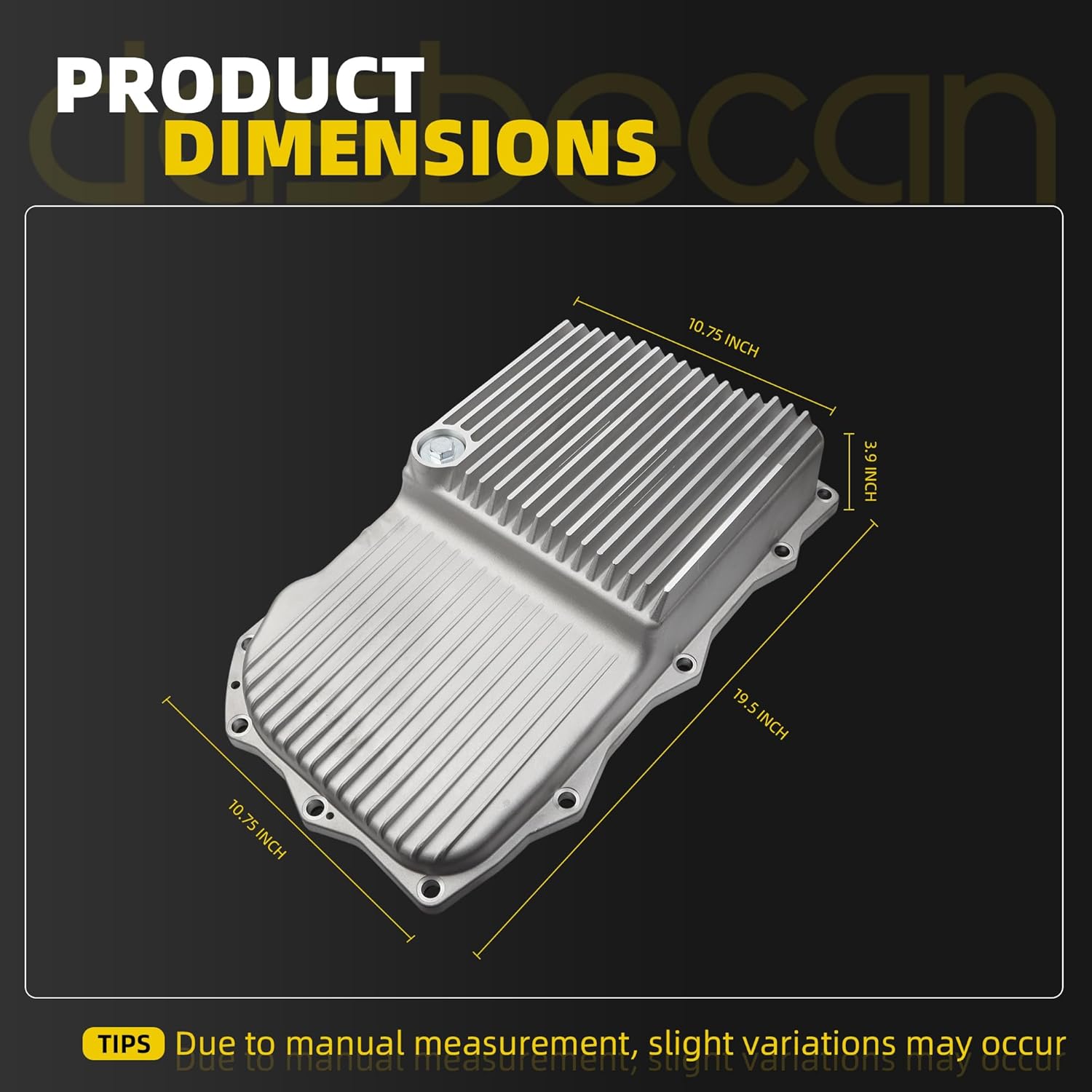 Dasbecan Transmission Oil Pan, Heavy Duty Cast Aluminum, Fits 8HP70/8HP75, Compatible with Ram 1500 2013-2021, Dodge Challenger Charger 2015-2021