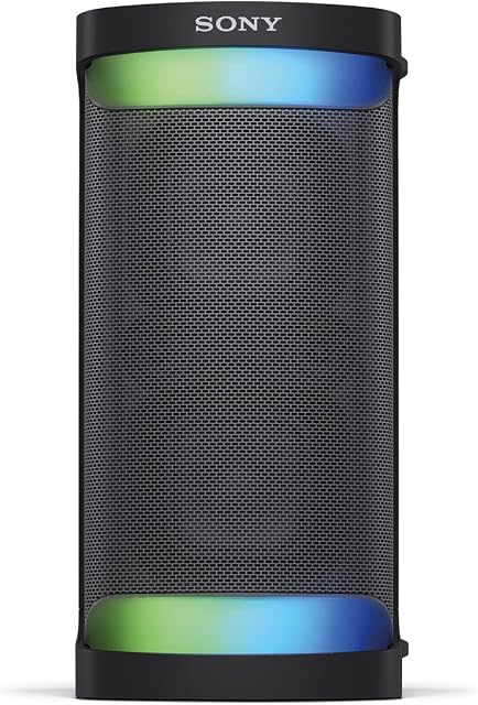 Sony SRS-XP500 Bluetooth głośnik partylowy z mocnym dźwiękiem, oświetleniem i baterią 20h (IPX4, MEGA BASS, funkcja szybkiego ładowania, Party Connect) czarny