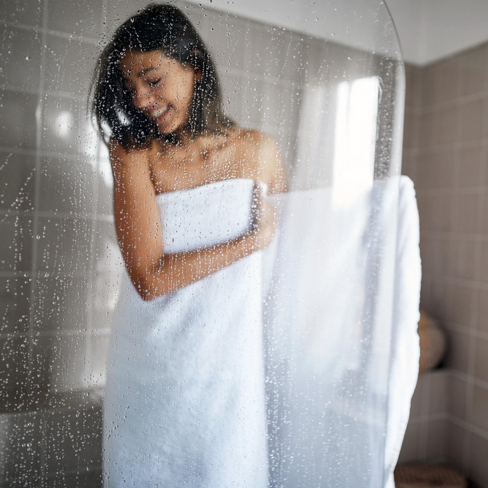 EMKE Duschtrennwand für Badewanne 130x140 cm, Duschwand für Badewanne Faltbar Faltwand Duschabtrennung Badewannenaufsatz 3 teilig 6 mm Sicherheitsglas Duschwand Badewannen Badewannenfaltwand