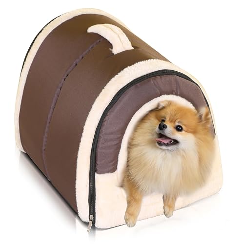 PETCUTE Casa Cama para Perros Casa para Mascotas Caseta para Perro Gato Interior con Cojín removible
