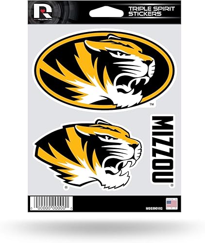 Miniatura 12 de Rico Industries NCAA - Lámina de adhesivos triple diseño de Alabama