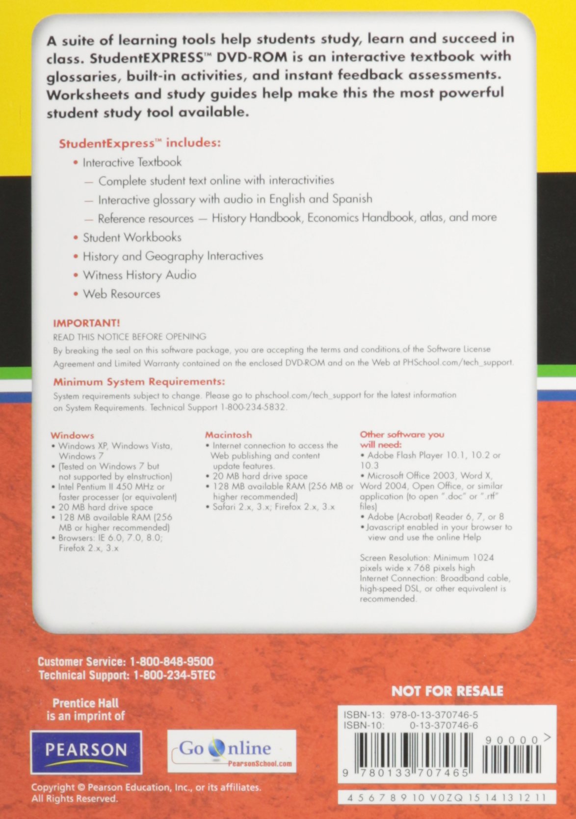 World History 2011 National Survey Student Express CD