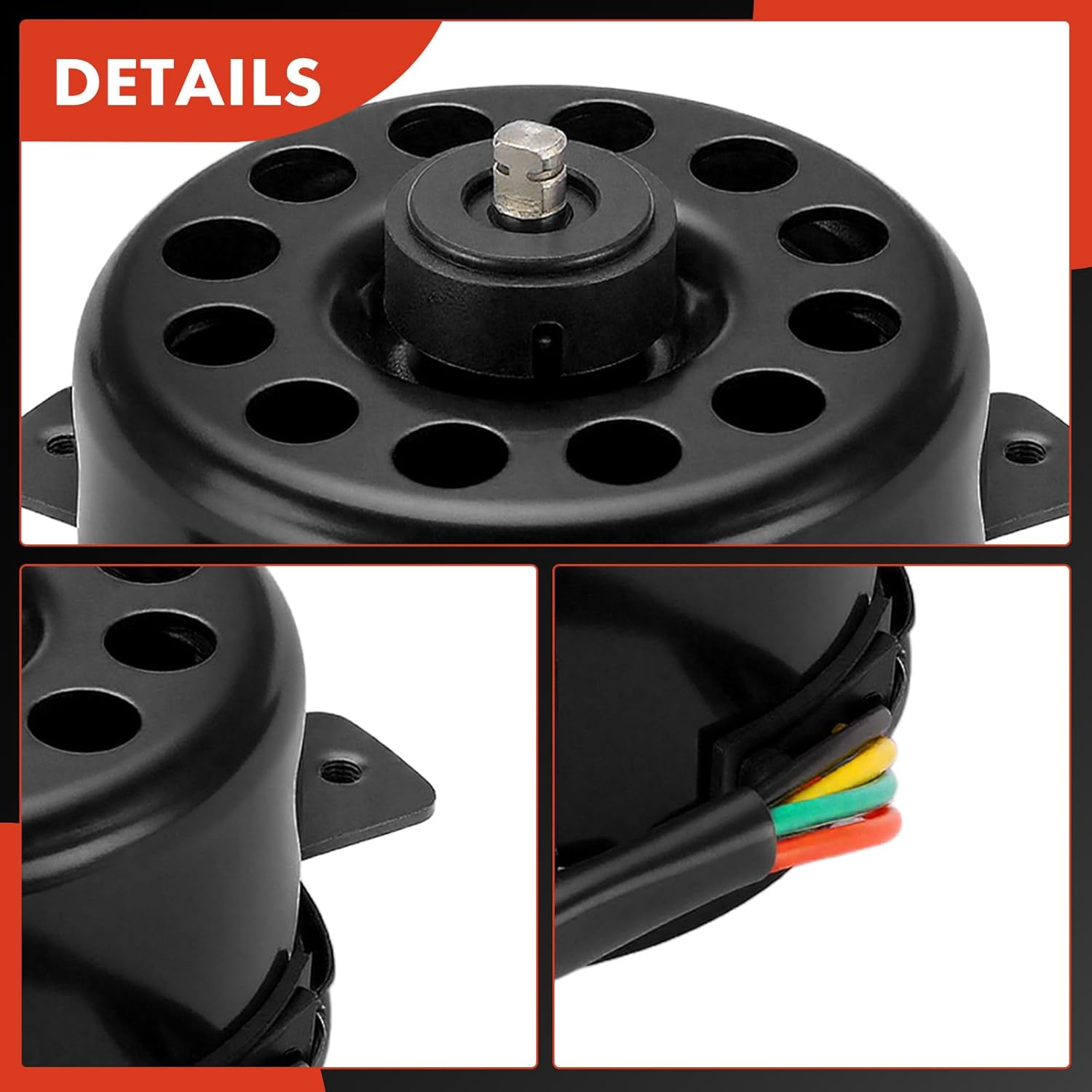 A-Premium Auxiliary Fan Motor Compatible with Hyundai Sonata 1999-2005, XG300 2001, XG350 2002-2005 & Kia Optima 2001-2006