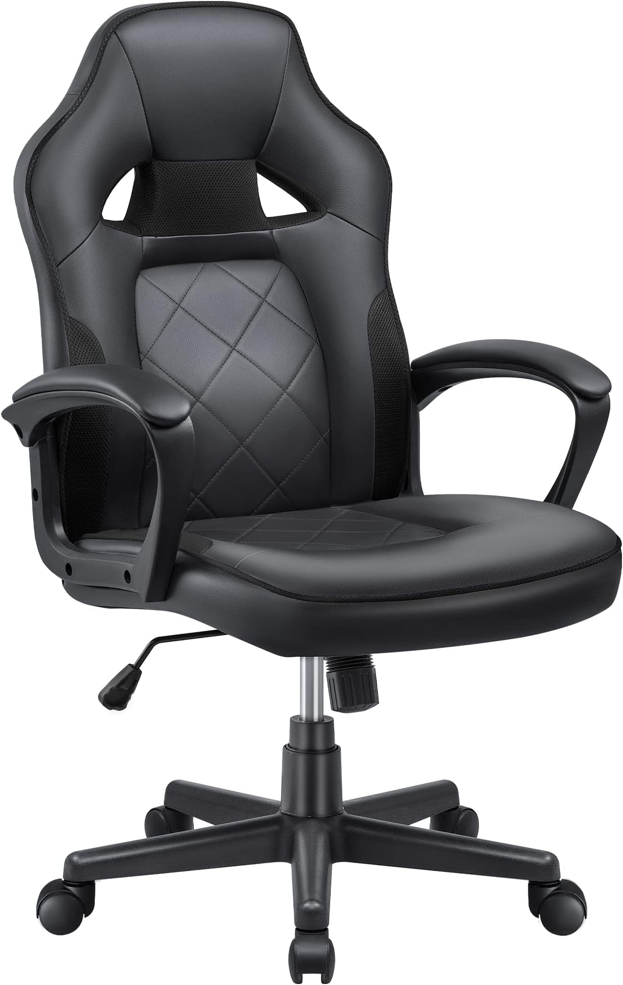 Amazon.com: GUNJI Computer Chair PU Leather High Back Office Chair ...