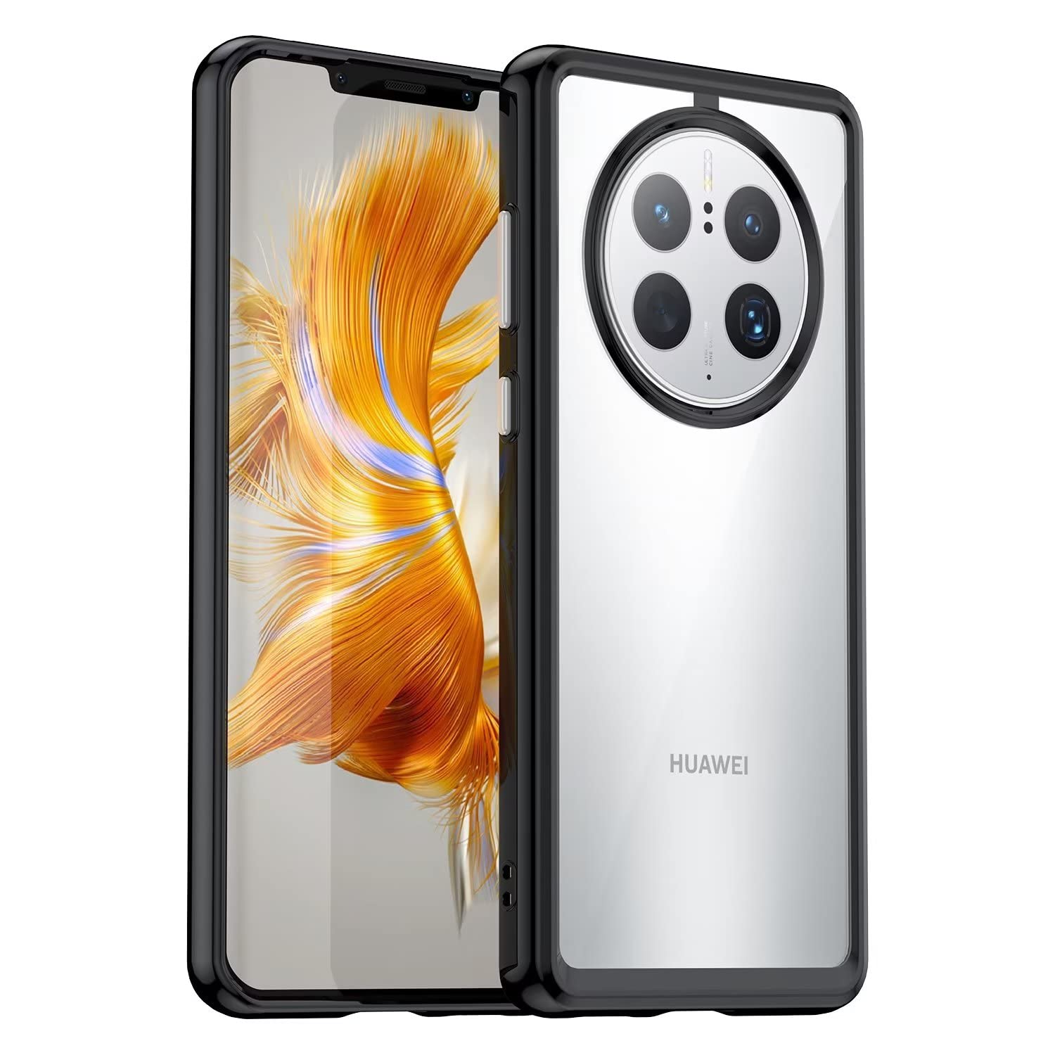 RankOne Custodia per HUAWEI Mate 50 Pro (6.74 Inches) Cover Morbida in Silicone TPU - Nero