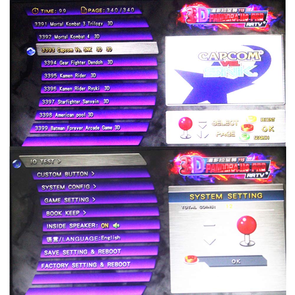 Gwalsnth 3399 Games In Pandora Box 11s Arcade Games Desertcart