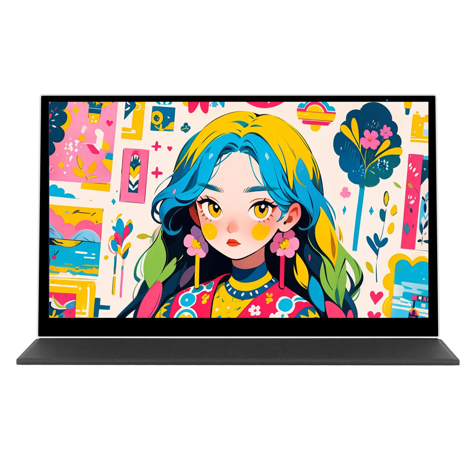 Walmeck P120 Pen Display Monitor de Dibujo Gráfico Tableta de Arte Digital Pantalla HD 11,6 Pulgadas 16384 Niveles Presión 120% SRGB con Lápiz óptico sin Batería para Diseñar