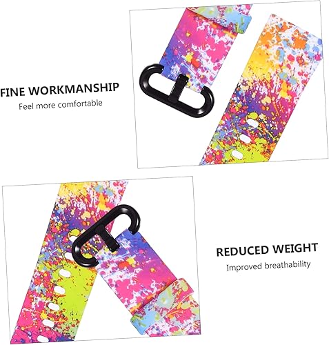 Miniatura 6 de FONDOTIN Correa de impresión reloj banda de cadena de reloj de fitness bandas de reloj universal reloj pulsera pulsera de silicona