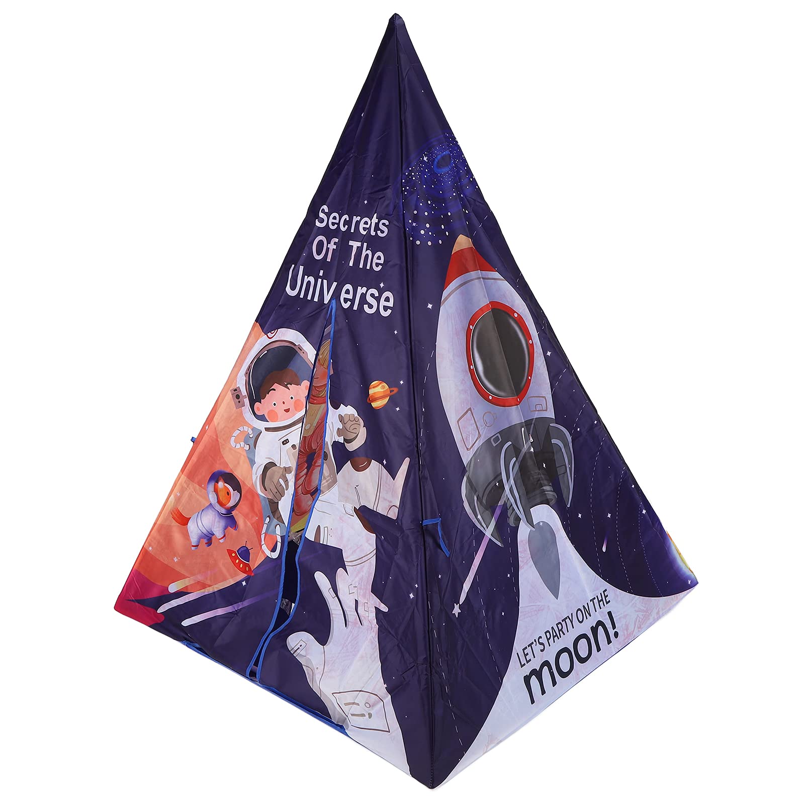 Space World Tenda da Gioco per Bambini Casetta da Gioco Pieghevole e Divertente per L'Esplorazione Cosmica per Interni Ed Esterni 100 X 100 X 140 Cm