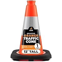 Vista 14 de Xpose Safety Conos de tráfico naranjas de 18 pulgadas, resistentes, 3 libras con collar de 6 pulgadas, 1 paquete de conos de seguridad de plástico