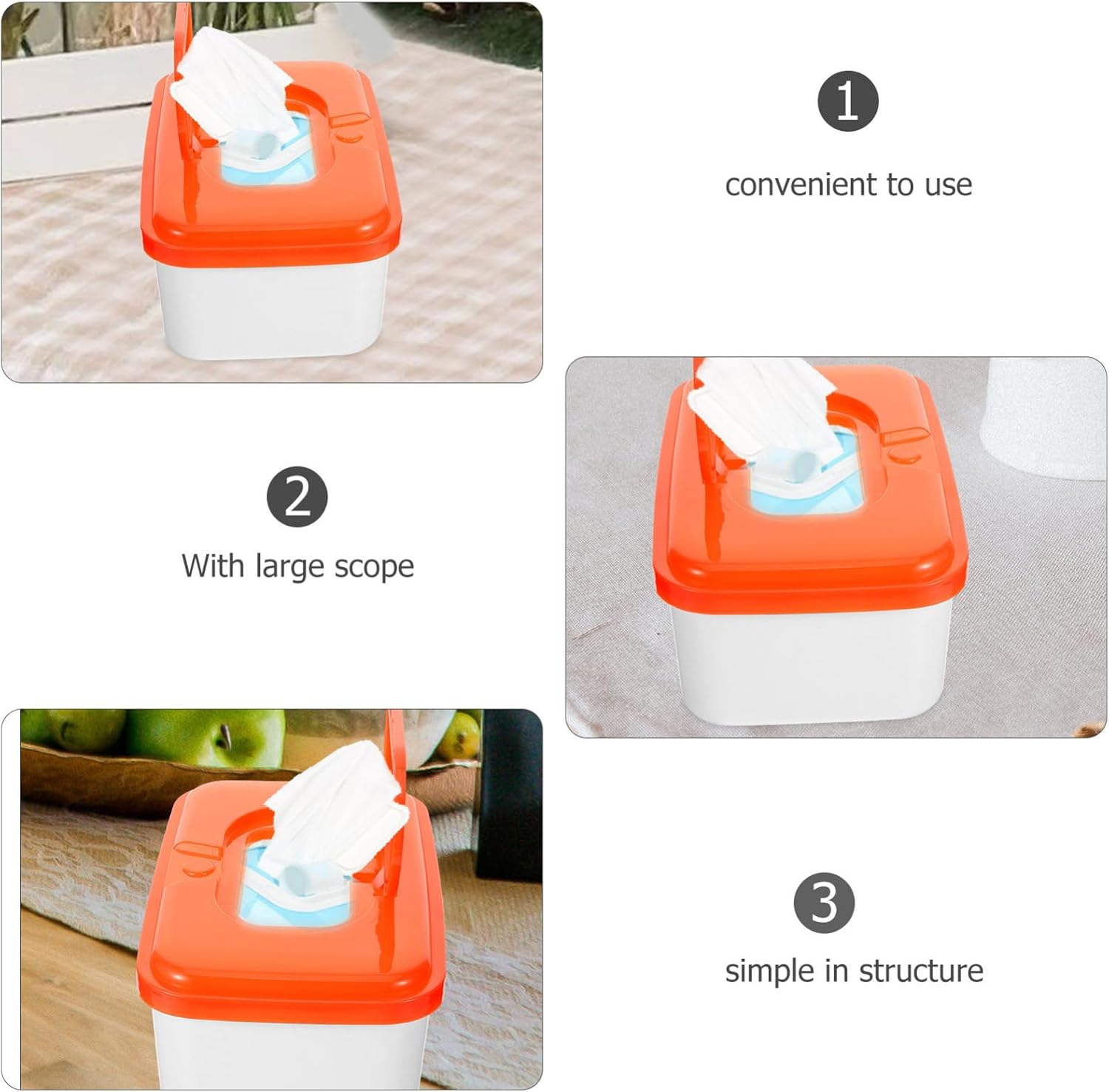 2pcs Baby Wipes Dispenser Box Portable Hard Plastic Wipe Holder for Travel Waterproof for Diapers and On-The-Go Use Random Color