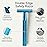 Double Edge Safety Razor, Single Blade Razors for Men and Women, with 10 Stainless Steel Safety Razor Blades, Smooth and Close Wet Shaving, Plastic Free, Blue