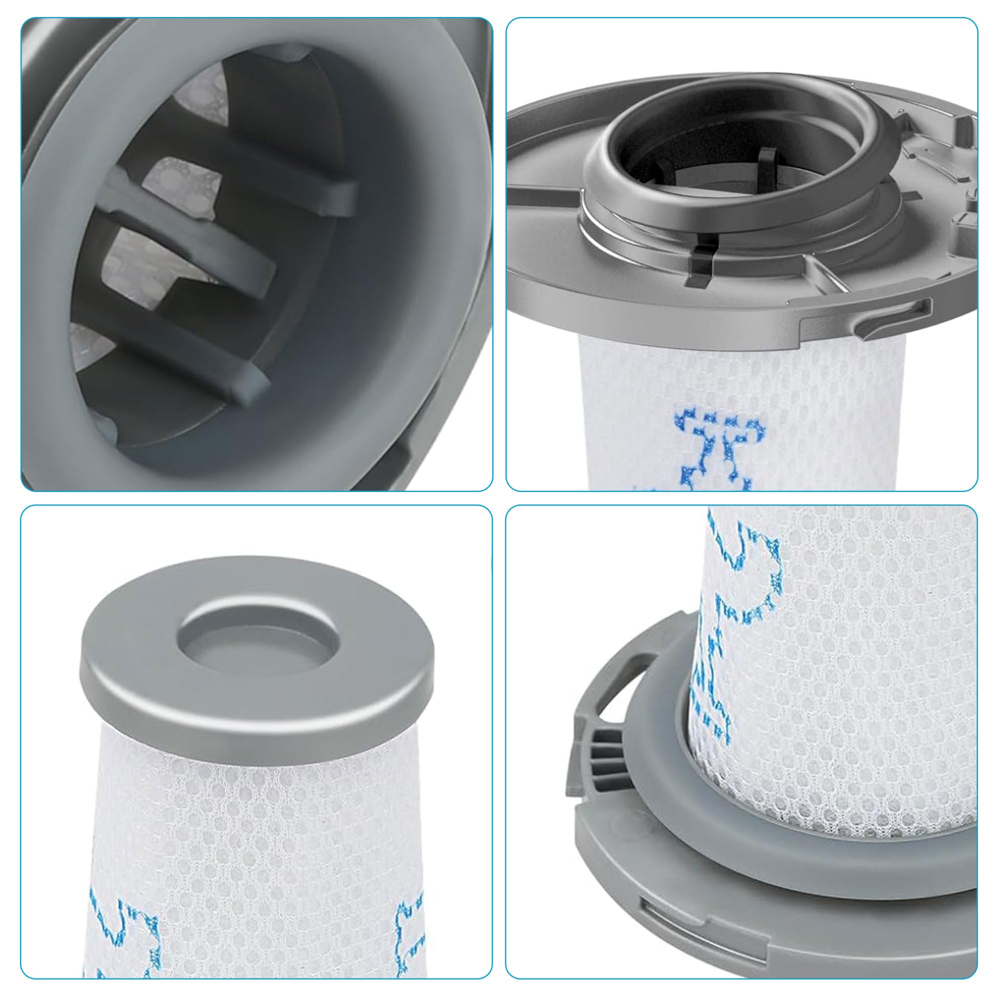 4 filtri per aspirapolvere Rowenta X-PERT 6.60 e per ZR009006 Rowenta X-Force Flex 8.60 rh9 RH96 Aspirapolvere RH96XX RH9611 RH9637 RH9638 RH9639 RH9677 RH9678 RH9