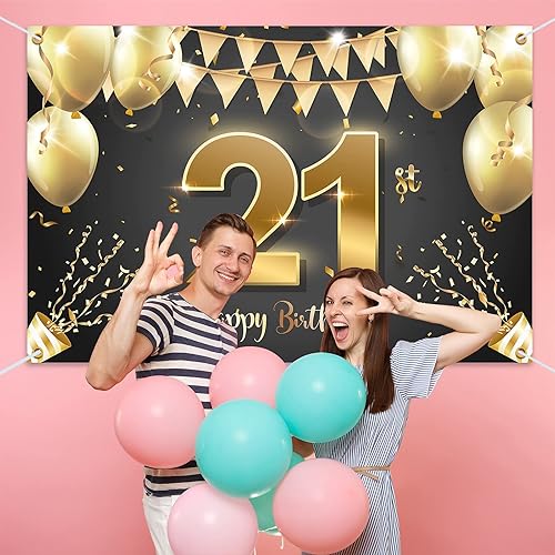 Miniatura 172 de HAMIGAR Fondo de pancarta de feliz cumpleaños número 17 de 6 x 4 pies, decoraciones de cumpleaños de 17 años, suministros de fiesta para niñas