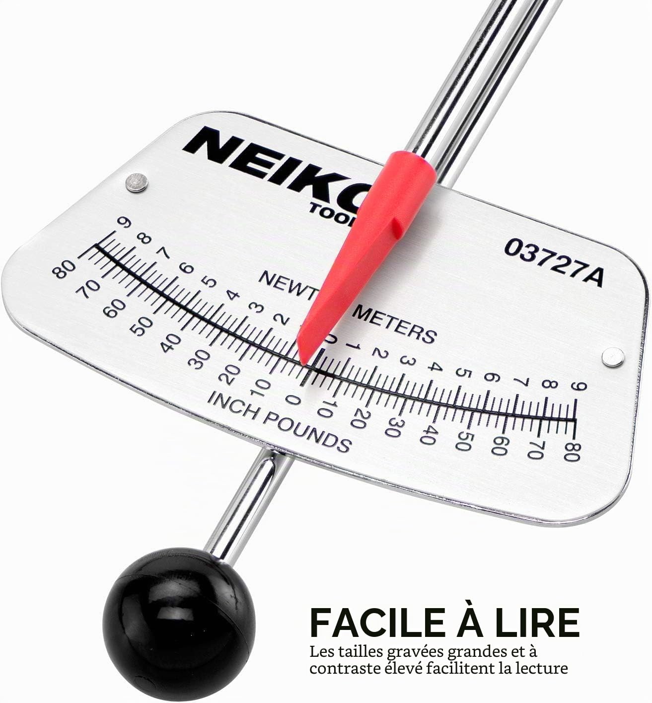 NEIKO 03727A 1/4-Inch Drive Beam Style Torque Wrench | 0-80 in/lb 9 Nm by