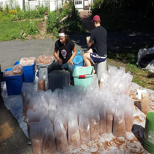 Miniatura 4 de Bolsas de cultivo de hongos extra gruesas 8 mil, bolsa de hongos 15 piezas de resistencia a altas temperaturas de gran tamaño transparente