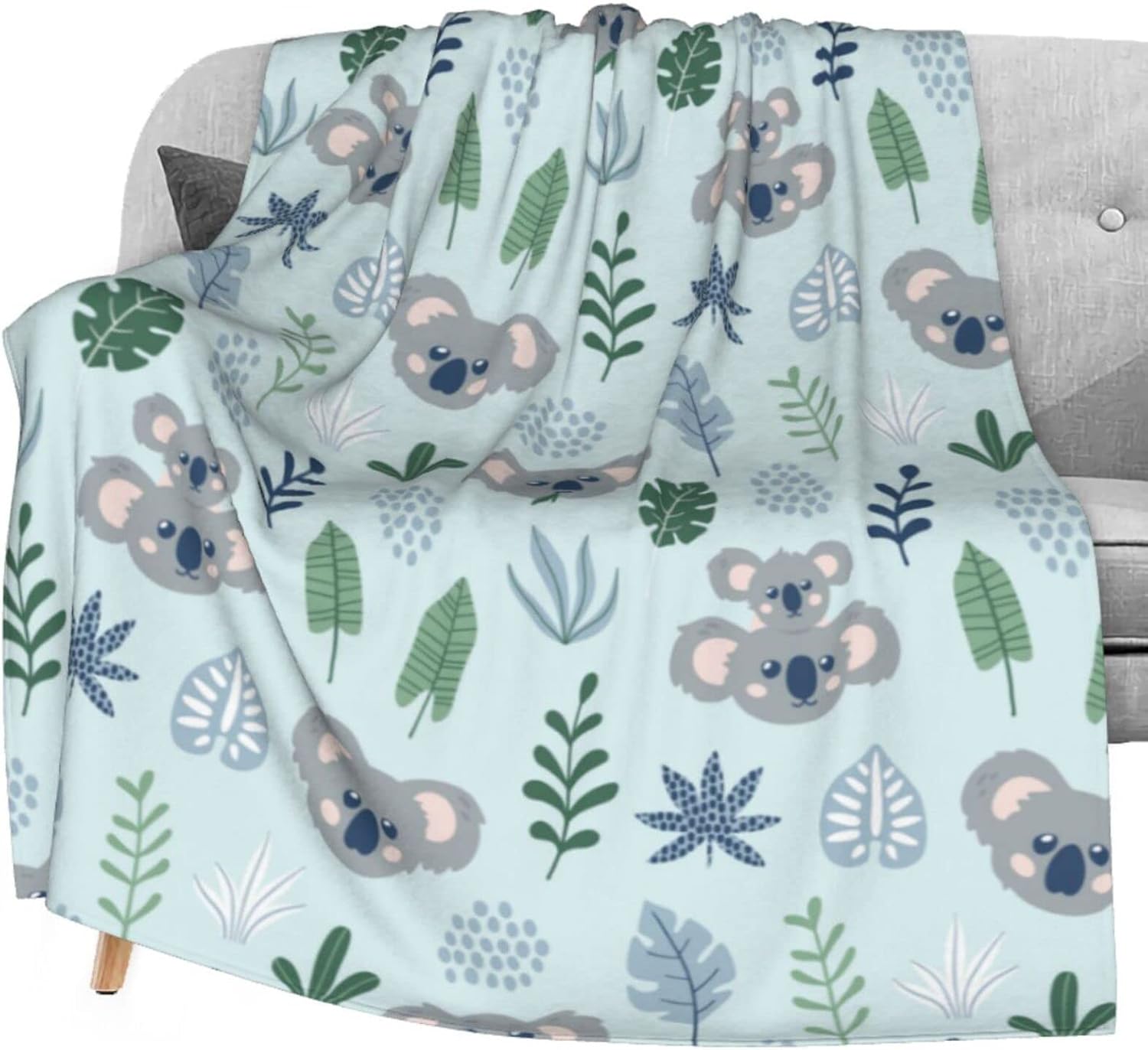 Delerain Cute Koalas Soft Throw Blanket 40"x50" Lightweight