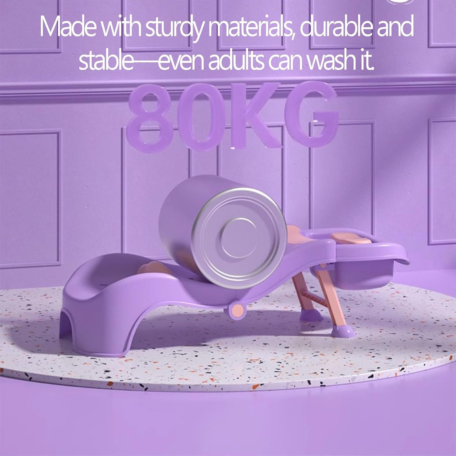 Adjustable Children's Shampoo Chair, with Non-Slip Pad, Foldable Large Capacity Shampoo Chair, Suitable for Boys and Girls