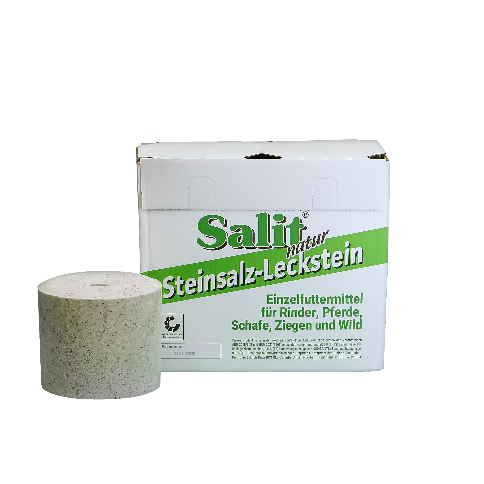 Salit Natur Steinsalz-Leckstein, 4 x 5 kg (20kg), 4er Pack | Für Rinder, Pferde, Schafe, Ziegen und Wild, Witterungsbeständig
