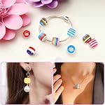 100PCS European Large Hole Beads, Assorted Color Lampwork Spacer Beads, for DIY Jewelry Craft Making Necklace Bracelet Supplies