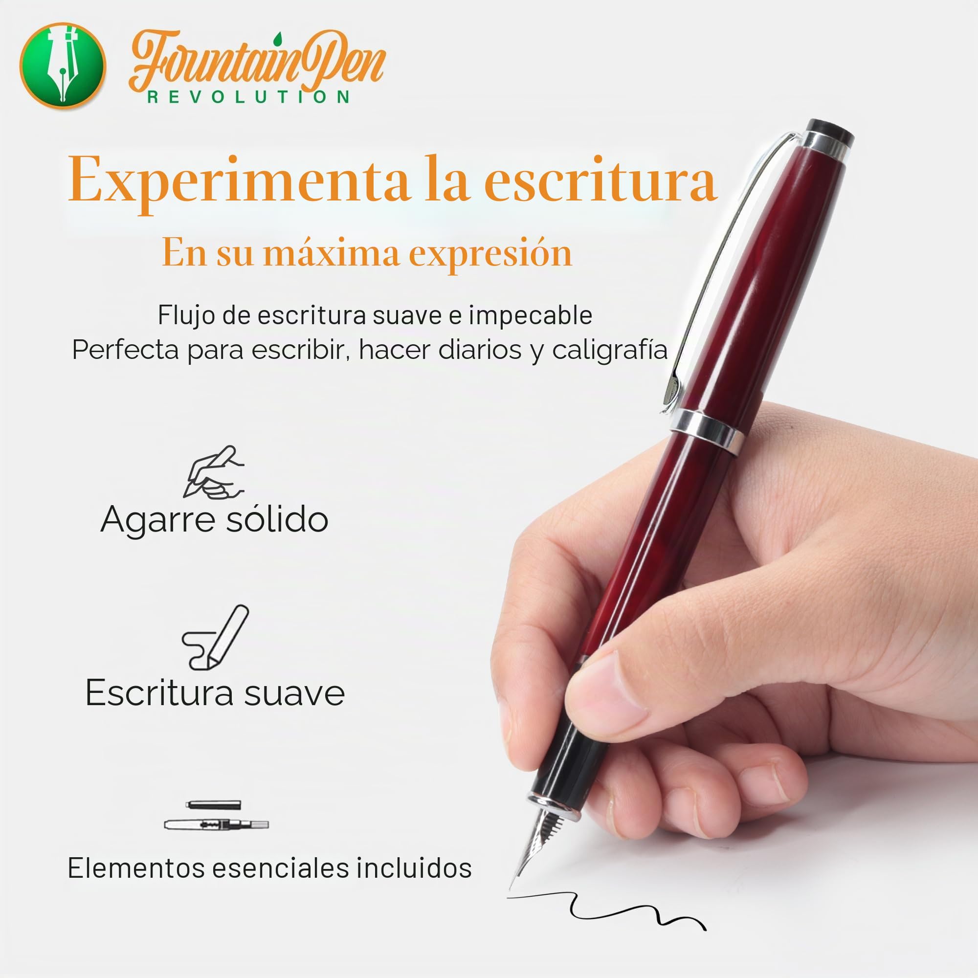 FPR Ambassador Burgundy Ultra Flex - Juego de pluma estilográfica para